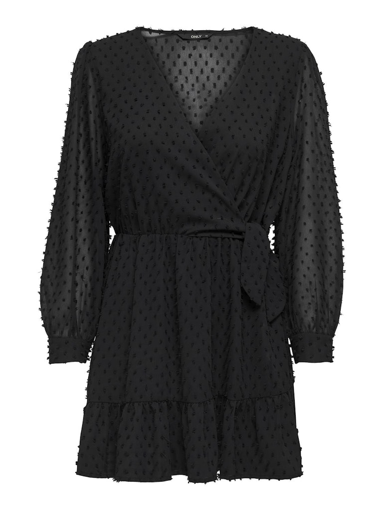 ONLTIVA L/S DOBBY FAKE WRAP DRESS WVN